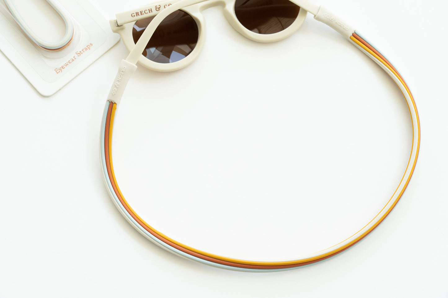 Sunglasses Straps - Golden + Rust + Lightblue